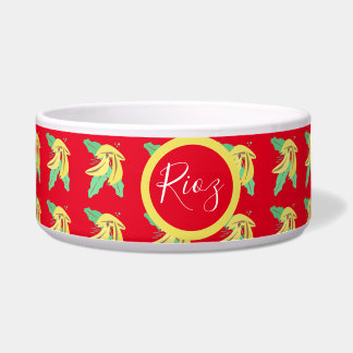 Banana Greenery Pattern Red 