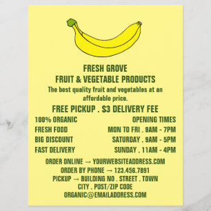 Banana, Greengrocers Advertising Flyer