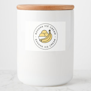 Banana ice cream flavour minimal food label