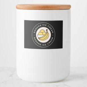 Banana ice cream food label
