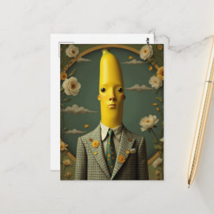Banana in a Checkered Suit Postcard