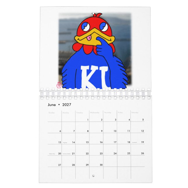 banana jayhawk calendar (Jun 2027)