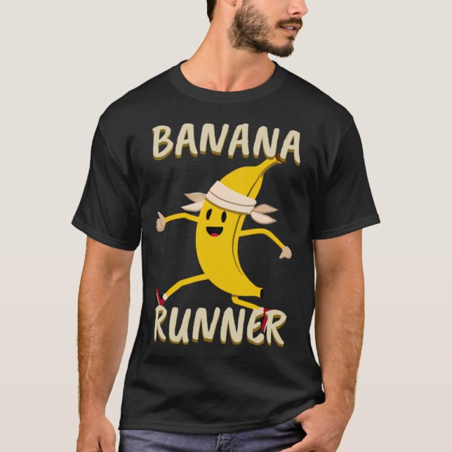 Banana jogger jogging running sprinting banana run T-Shirt (Front)