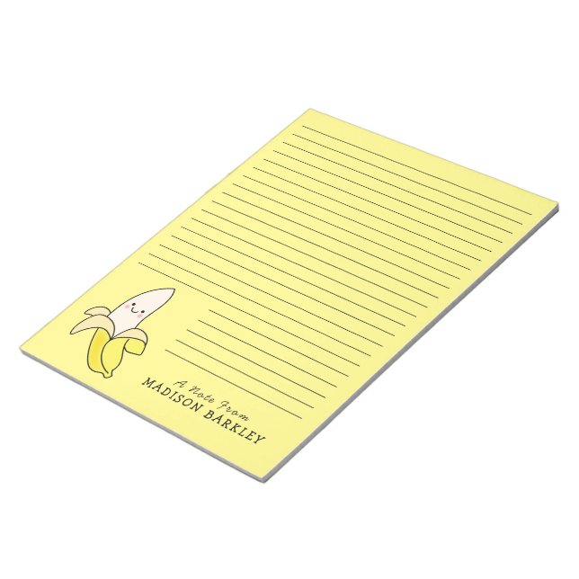 Banana Kid's Cute Kawaii Stationary Notepad (Angled)
