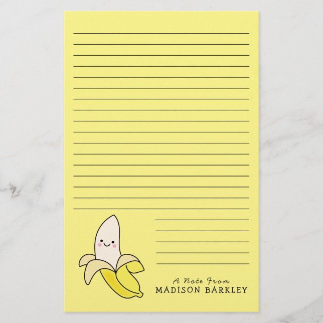 Banana Kid's Cute Kawaii Stationery (Front)