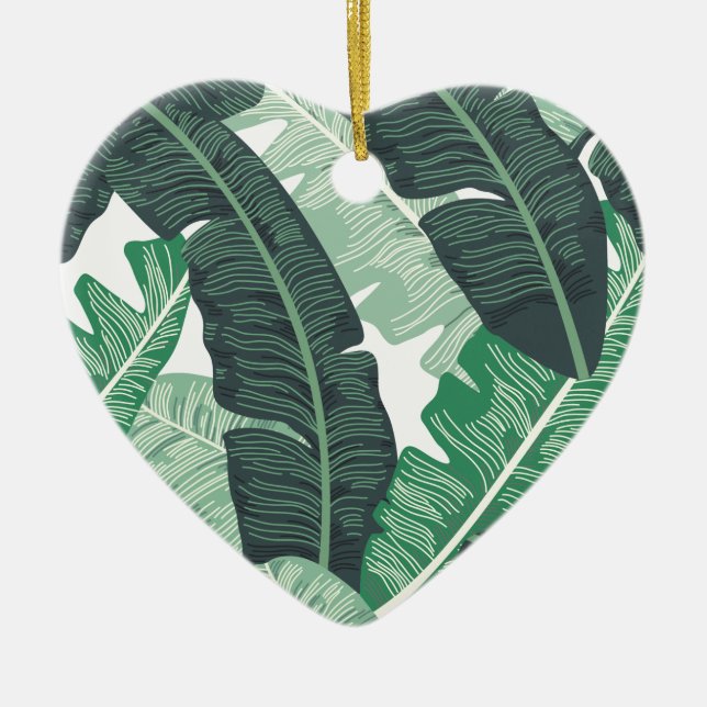 Banana Leaf Ceramic Ornament (Front)
