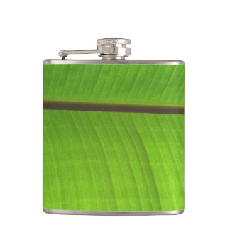 Banana Leaf Close-Up Hip Flask