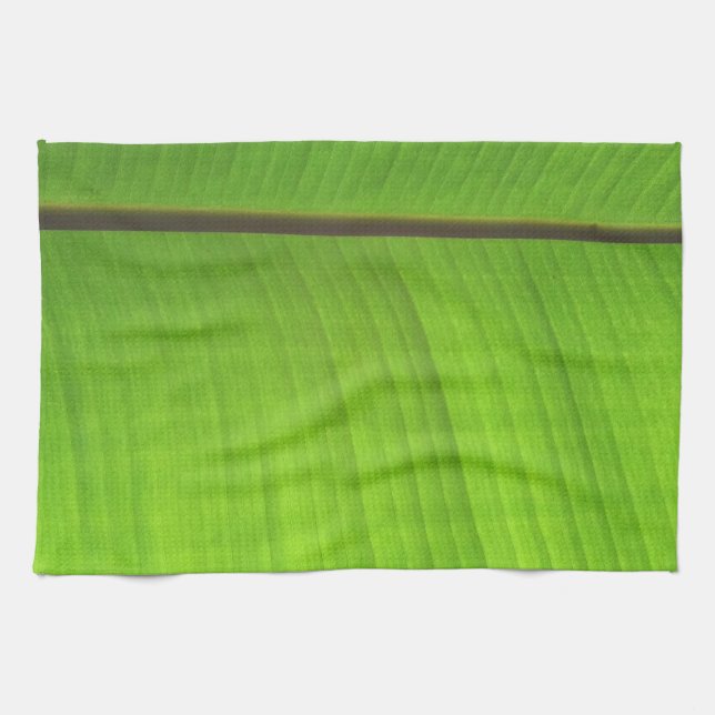 Banana Leaf Close-Up Kitchen Towel (Horizontal)