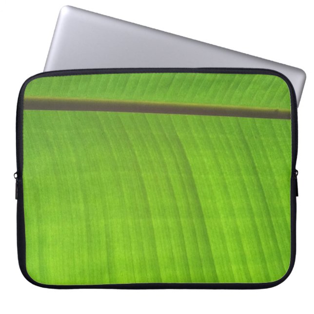 Banana Leaf Close-Up Laptop Sleeve (Front)