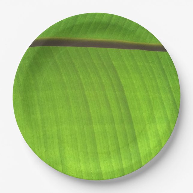 Banana Leaf Close-Up Paper Plate (Front)