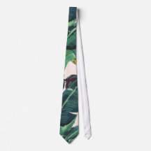 Banana leaf design tie
