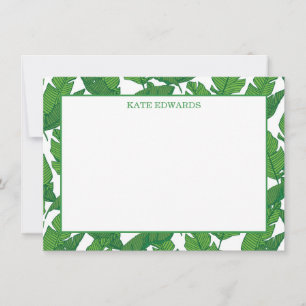 Banana Leaf Flat Note Card