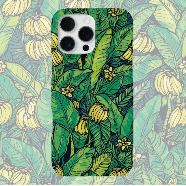 Banana Leaf & Fruit Combo | Tropical Jungle  iPhone Case (Creator Uploaded)