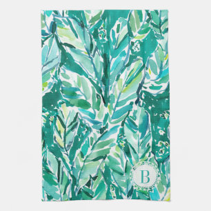 BANANA LEAF JUNGLE Green Tropical Kitchen Towel