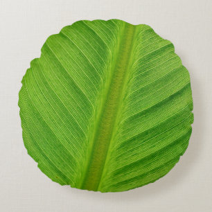 Banana leaf leaf banana fibres round pillow