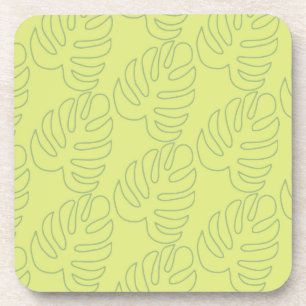 banana leaf pattern  coaster