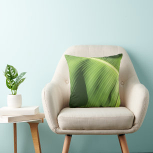 Banana Leaf Throw Pillow