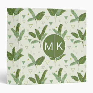Banana Leaf With Triangles   Monogram Binder