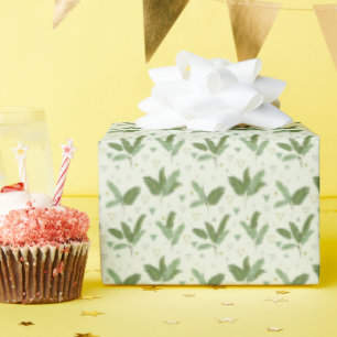 Banana Leaf With Triangles Wrapping Paper
