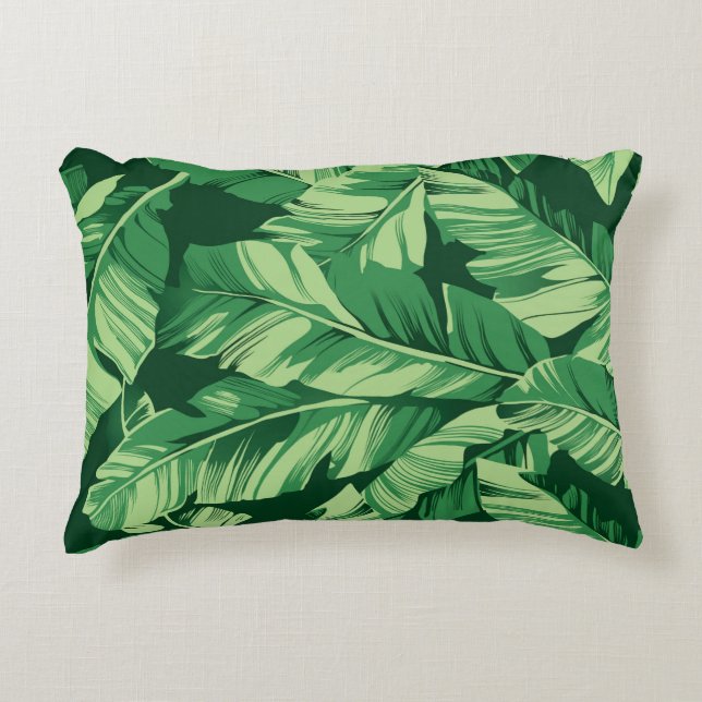 Banana Leaves 2 Accent Pillow (Front)