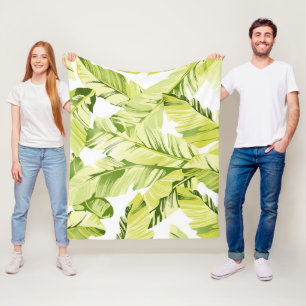 Banana Leaves 4 Fleece Blanket