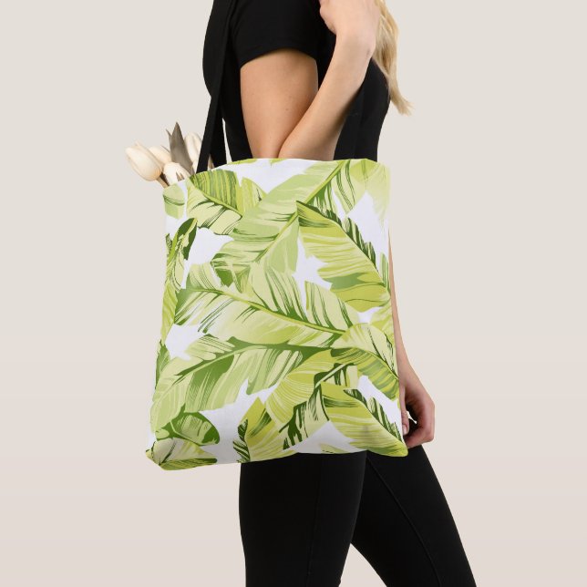 Banana Leaves 4 Tote Bag (Close Up)