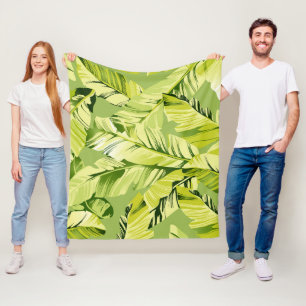 Banana Leaves 5 Fleece Blanket