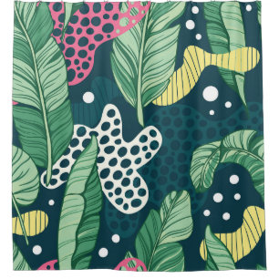 Banana leaves abstract, trendy colours
