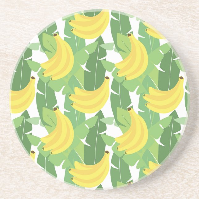 Banana Leaves And Fruit Pattern Coaster (Front)