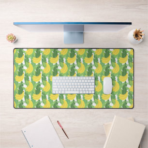 Banana Leaves And Fruit Pattern   Monogram Desk Mat