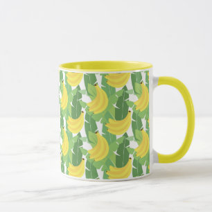 Banana Leaves And Fruit Pattern Mug