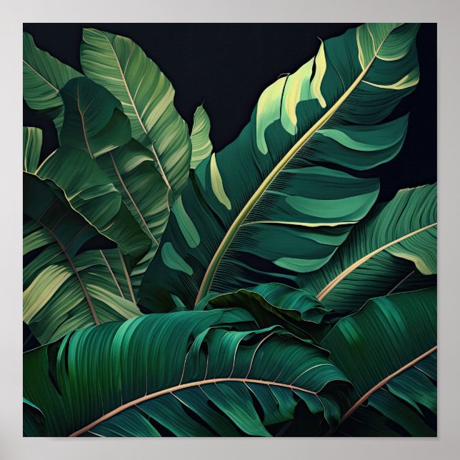 Banana Leaves Art Print Poster (Front)