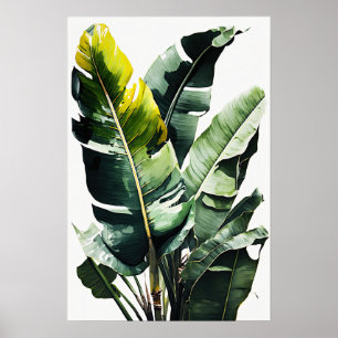 Banana Leaves Art Print Poster