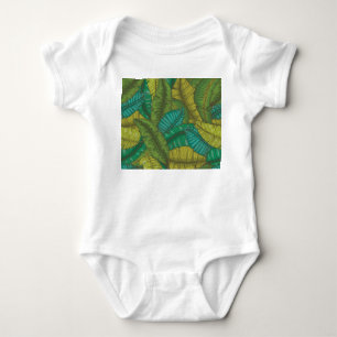 Banana Leaves: Botanic Vintage Hand-Drawn Baby Bodysuit