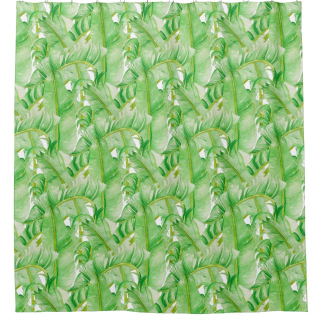 Banana Leaves on a Shower Curtain (Front)