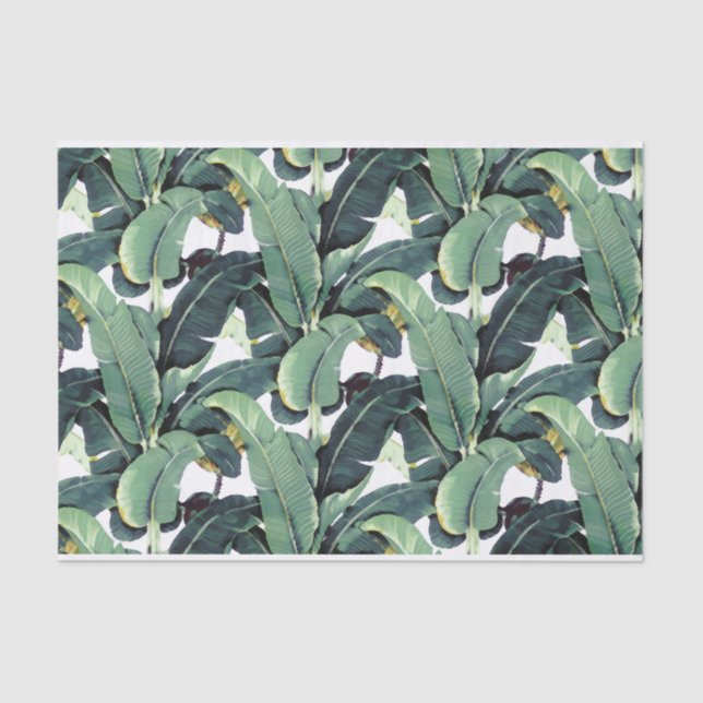 Banana Leaves Palm Tropical 10lb Tissue Paper (Front)