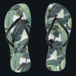 Banana Leaves Palm Tropical Slim Strap Flip Flops<br><div class="desc">Banana Leaf Palm Tropical Slim Strap Flip Flops</div>