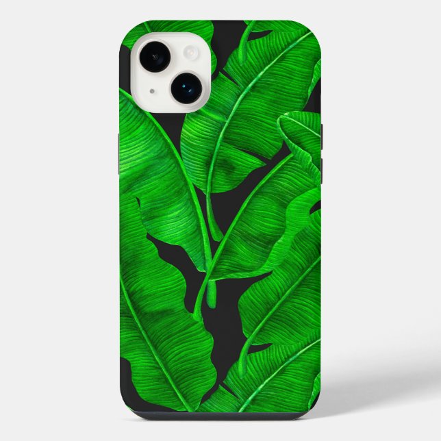 Banana leaves pattern iPhone case (Back)