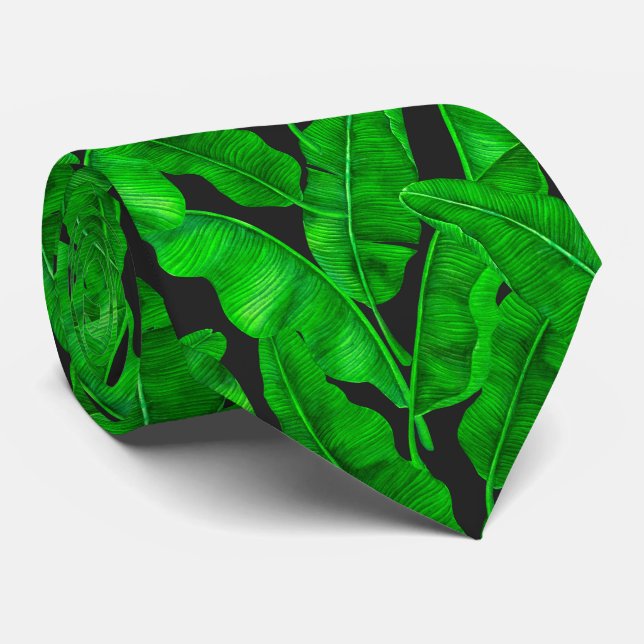 Banana leaves pattern tie (Rolled)