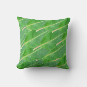 Banana Leaves Throw Pillow