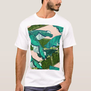 Banana Leaves: Tropical Seamless Pattern. T-Shirt