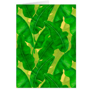 Banana leaves watercolor pattern