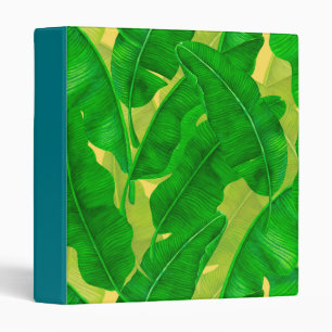 Banana leaves watercolor pattern binder