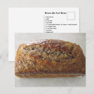 Banana Loaf Recipe Postcard
