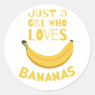 Banana Love Classic Round Sticker