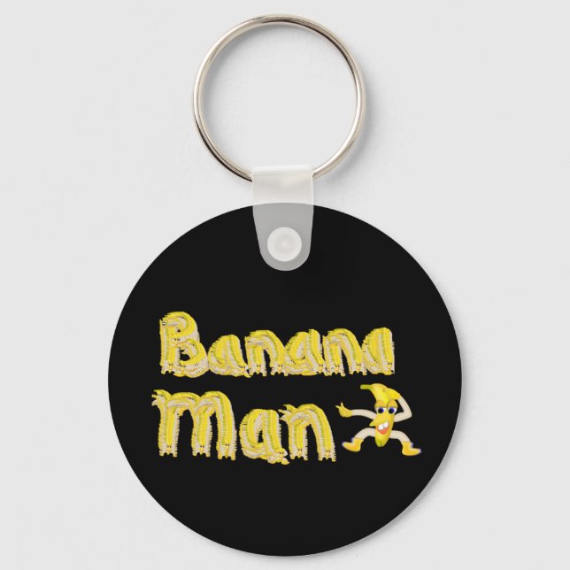 Banana Man button Keychain (Front)