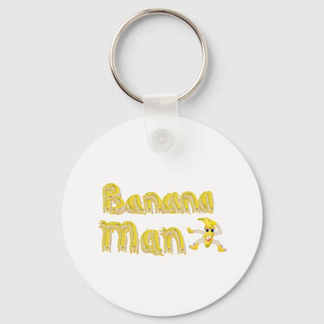 Banana Man button Keychain (Front)