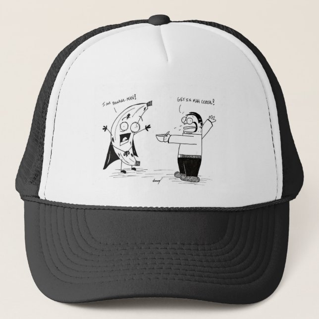 Banana Man Drôle Casquette de dessin animé (Devant)