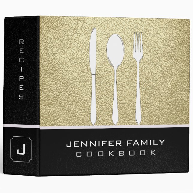 Banana Mania Leather Family Cooking Binder (Front/Spine)