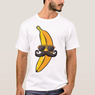 Banana Moustache Sunglasses Face Funny Fruit Cool  T-Shirt